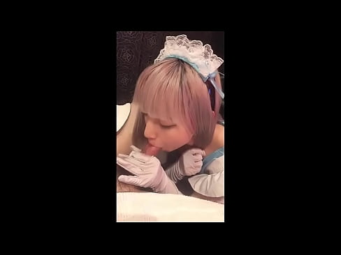 ❤️ جاپاني بت [ميوڪا]، فرينچ نوڪر جو لباس، حصو 1، بلو جاب ۽ لوشن سان جرڪ آف ☑ مقعد فحش